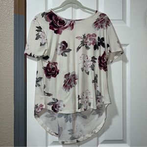 Cute floral short sleeve top